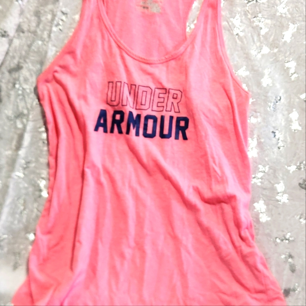 Under Armour- Youth(XL) Pink Sleeveless Tank Top